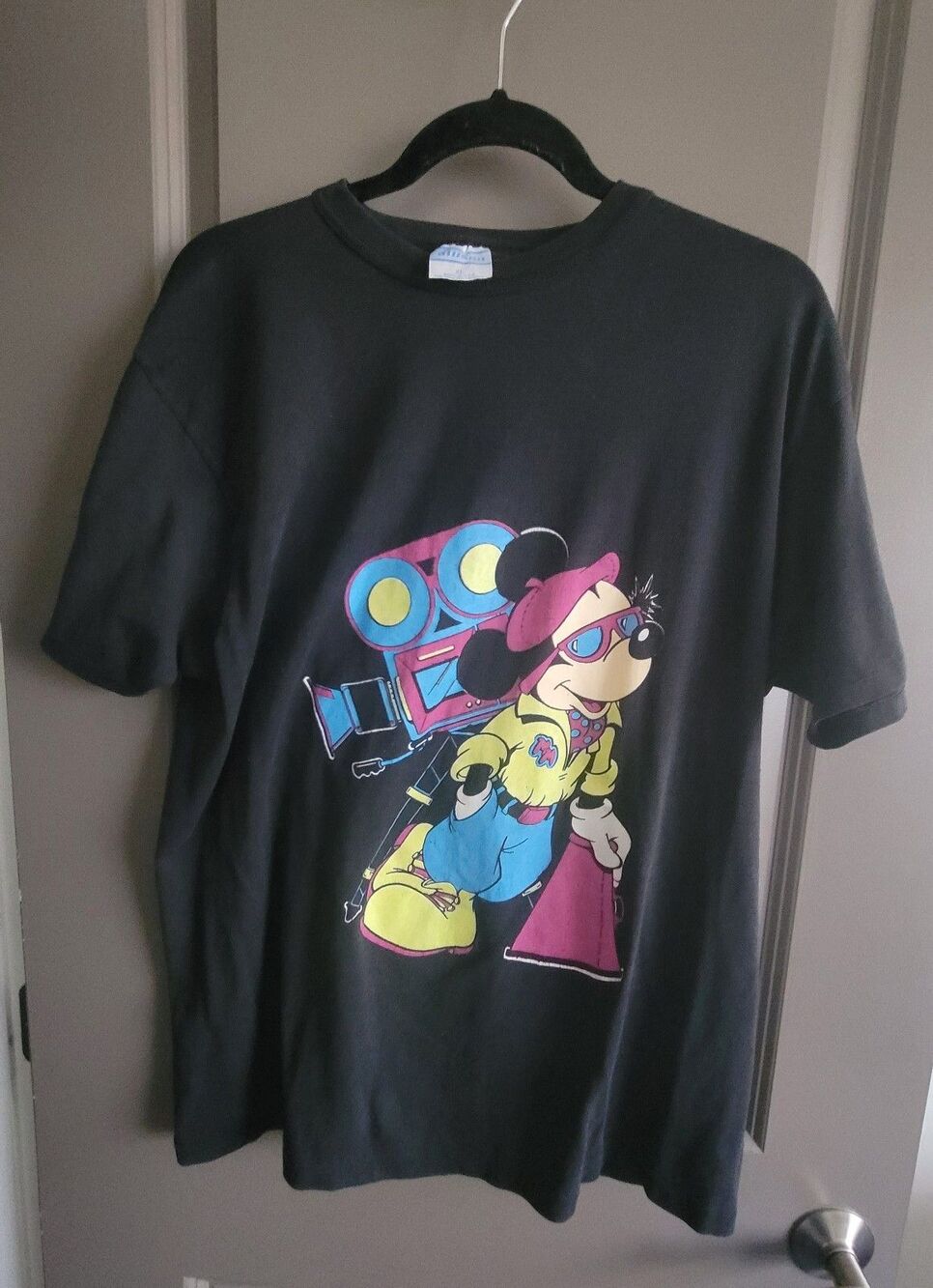 Vintage Mickey Mouse Director T-Shirt XL Black USA